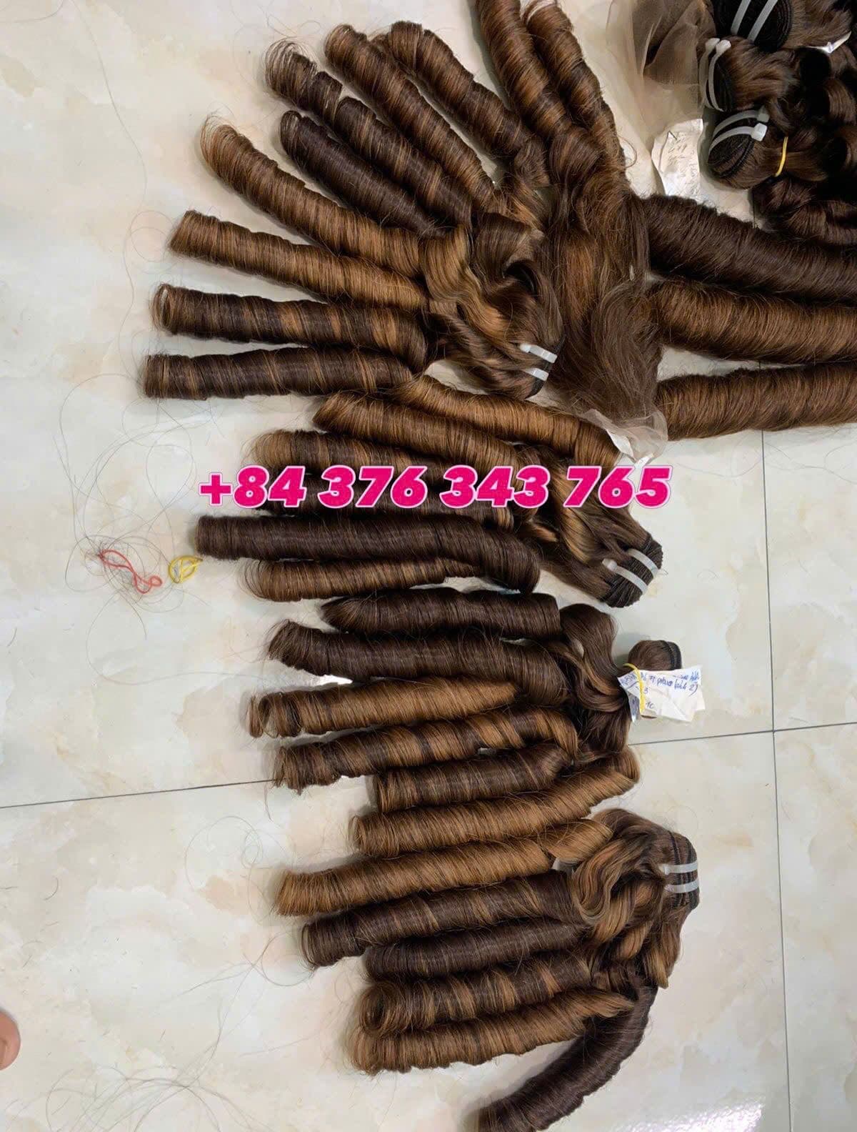 Bouncy Curly Mix Brown Color